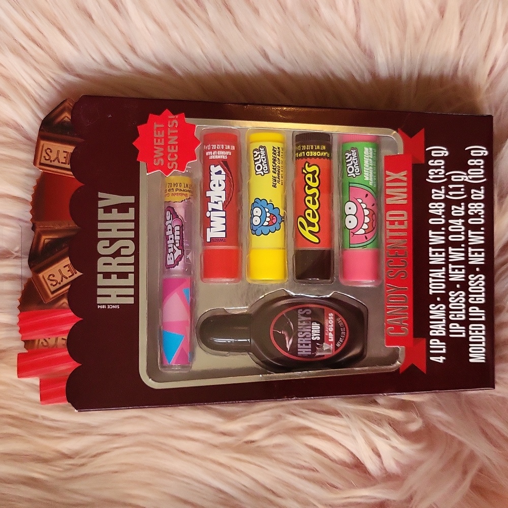 Brand New CENTRIC BEAUTY CANDY SCENTED MIX LIP BALM/GLOSS SET-6CT.